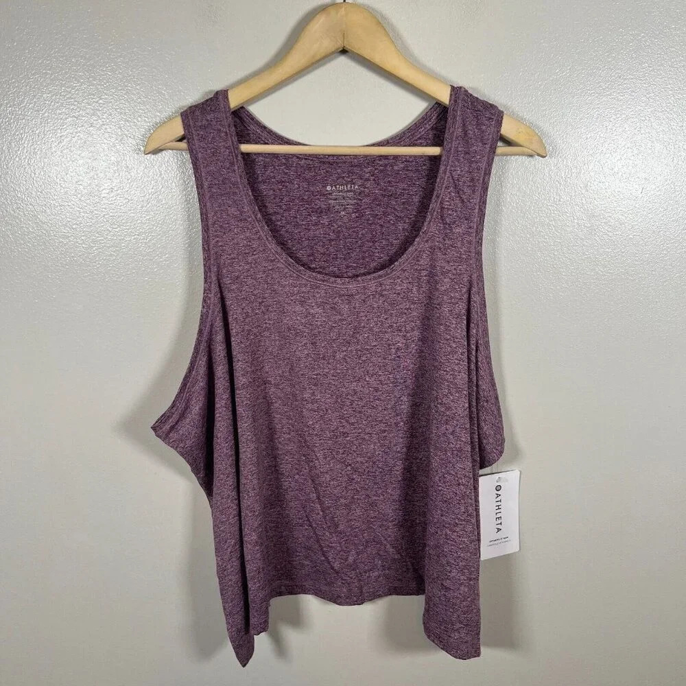 Athleta Uptempo II Tank Top Size 3X Pinot Plum Purple Athletic Workout Yoga